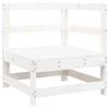 VidaXL Salon de jardin 8 pcs Blanc Bois de pin massif 3186271