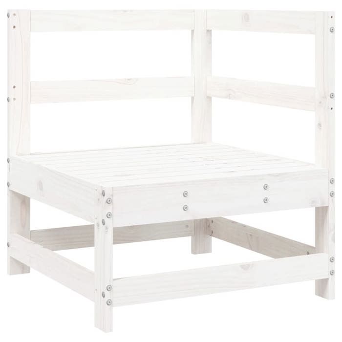 VidaXL Salon de jardin 8 pcs Blanc Bois de pin massif 3186271