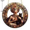 Egyptian Goddess and Pharaoh Acrylic Sun Catcher, Ancient Egyptian Mythological Theme, novelty home decor, Perfect Durable for Bedroom