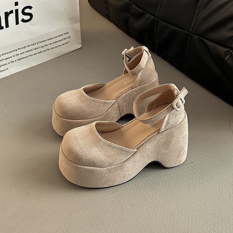 

Ретро сумка голова универсальные туфли Мэри Джейн на толстом каблуке с одной пуговицей женские летняя мода замшевые маленькие туфли-лодочки на высоком каблуке 39 хаки