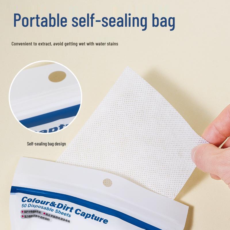 Color Absorber Laundry Sheets: Anti-Dyeing, Mixed Wash Safe, Worry-Free Laundry Solution.