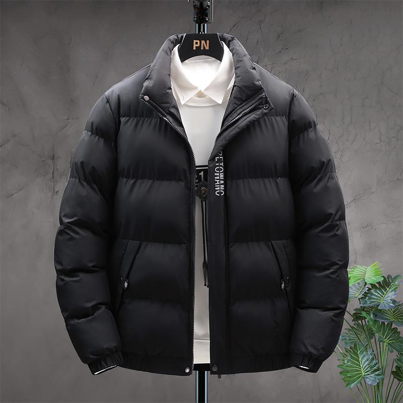 Winter Cotton Jacket Men's Youth Korean Version Thickened Cotton Jacket Winter Clothes Windproof and Warm Trendy Cotton Clothes