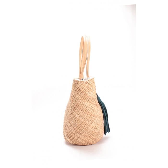 Scooter - SCOOTER - Panier Bleu canard - 100% Paille - Doublure 100% Lin - Adulte