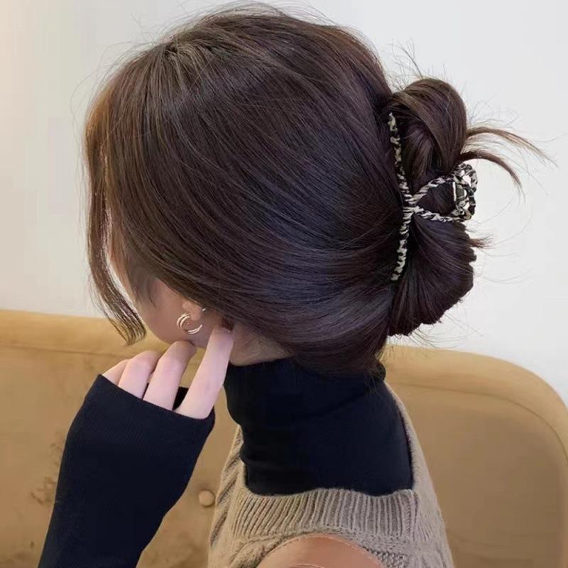 JMXD - Metal Leopard Print Large Grab Clip Back Head Elegant Temperament Hairpin Women's Hair Grab Shark Hair Chuck Hairpin