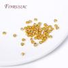 3mm 4mm 18K Gold Plated Round Diagonal-Cut Beads Brass Flat Round Spacer Beads For Bracelet Necklace DIY Beading Jewelry Making