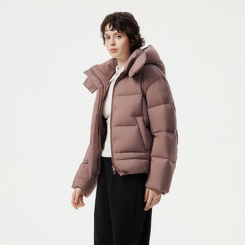 Tanboer Women's Short Detachable Hood Down Jacket