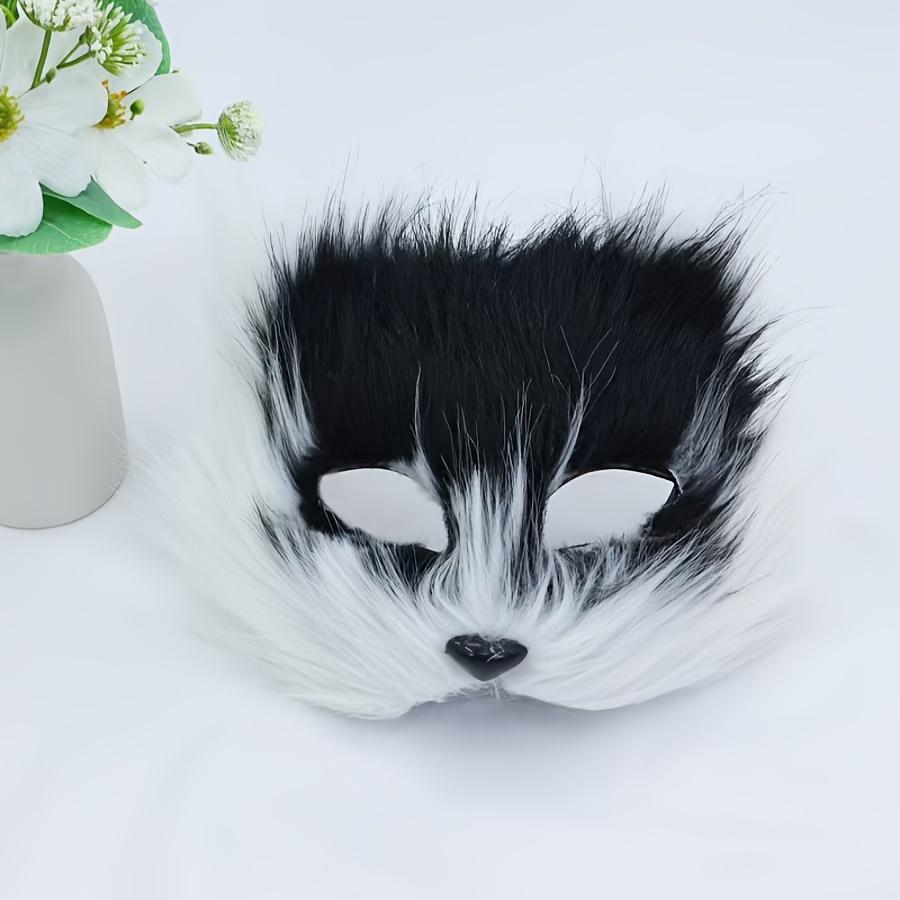 [Fox Face Mask for Cosplay] 1pc Furry Fox Face Mask, Women'S Cosplay Costume Accessory, No Power Required, Plastic, for Masquerade