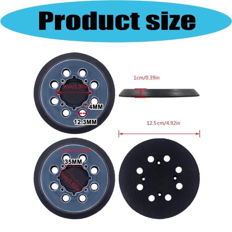 2Pieces 5Inch 8Hole Sanding Pad Car Polishing Pad for DWE6421/6421K, DCW210B Sanders Replacement Backing Plates
