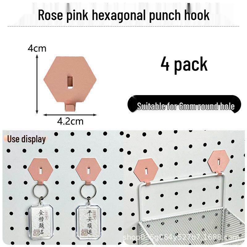 Pegboard Wall Organizer with Hooks - No-Drill Storage Rack for Entryway or Study Room.