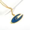 Anime Magical Girls Elegant Blue Eyes Enamel Necklace Cosplay Props Pendants Choker For Women Men Jewelry Accessories Gifts