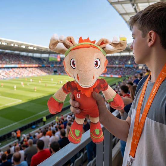 Mascot Plush Stuffed Animal, Football Plush Doll, Soft Collectible Toy for Fans, FIFA Memorabilia Plush for Display Gifting And Cheering