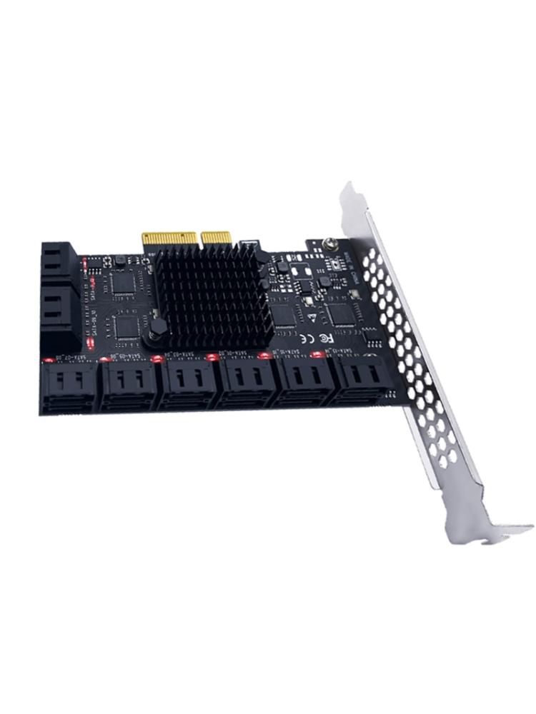 PCIE Card PCIe 6 Ports 3.0 6G SSD Adapter Card Computer Accessories Support 16 3.0 Devices