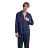 Men's 19 Momme Heavyweight Mulberry Silk Pajamas Set - Long Sleeve, Long Pants, Spring/Summer.