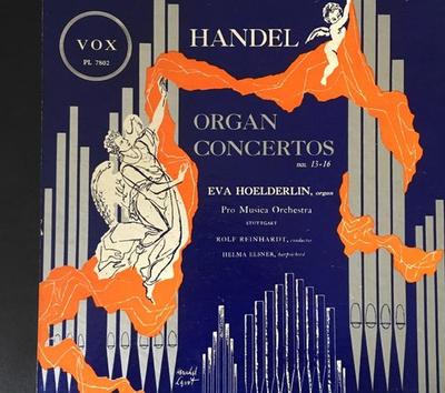 LP Record GEORG FRIEDRICH HÄNDEL, PRO MUSICA  - Organ Concertos Nos 13-16 Dbl LP Ha PL7802 VOX 1952 US Classical Used