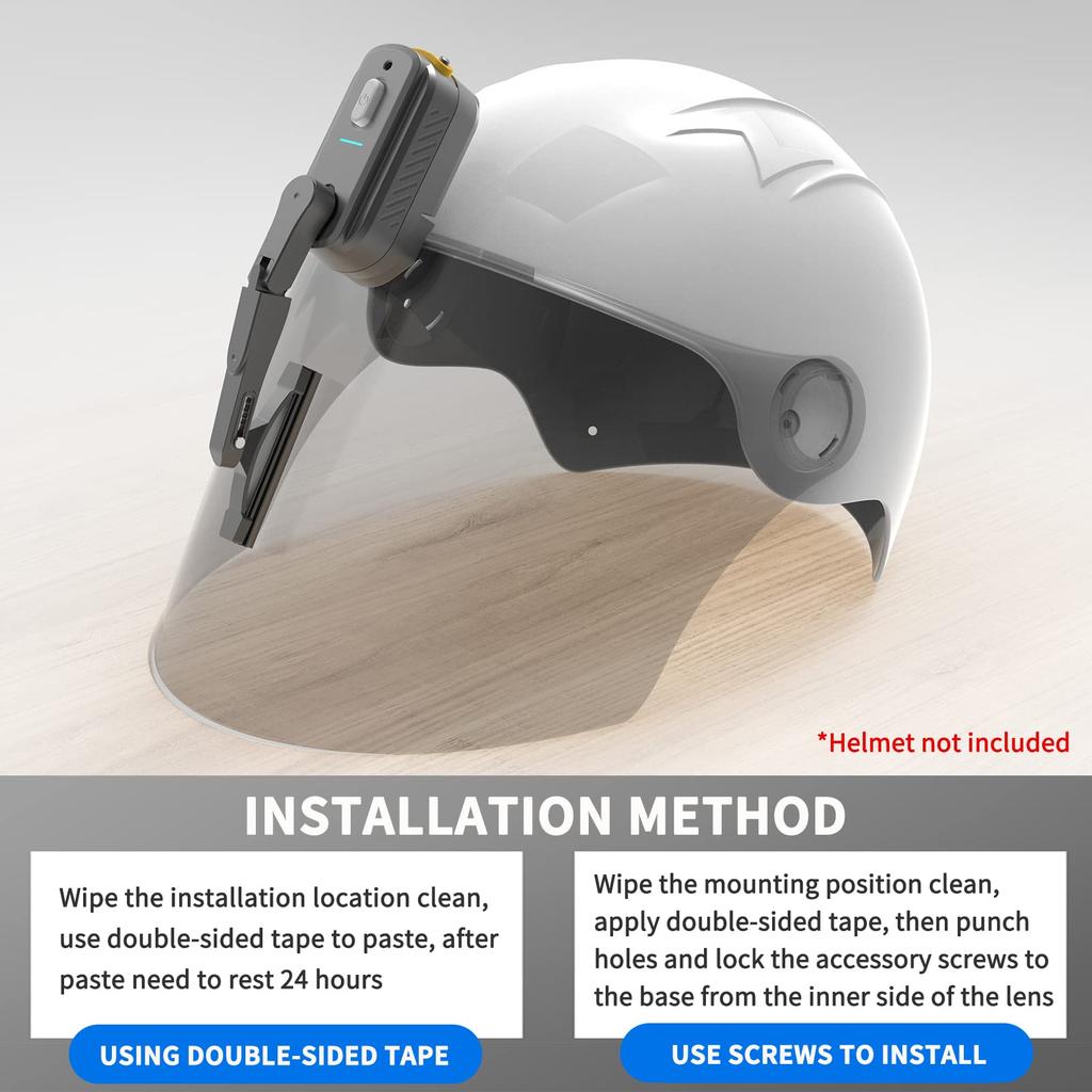 LOUJIN Rechargeable Motorcycle Helmet Wiper Universal Waterproof Helmet Wiper Compatible with Most Visors