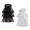 Elegant Costume Collar Ruffled Lace Jabot Neck Collar for Cosplay Costume Collar