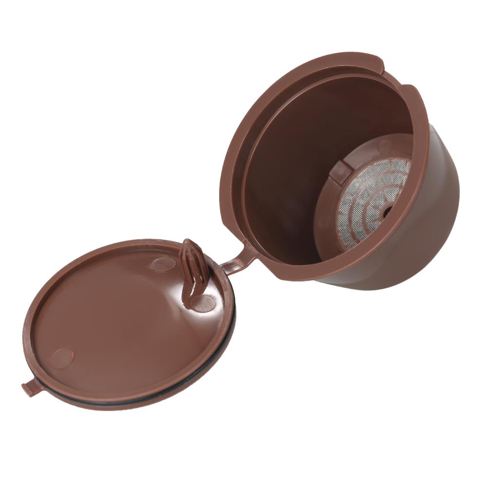 3pcs set Coffee Capsule Dolce Gusto Coffee Filtering Reusable Dolce Gusto Coffee Capsule with Spoon and Brush