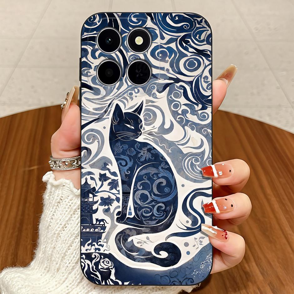 For Honor X6C X6B X6D X7D X7C Case Brilliant Flower Vintage Dyeing Anti-drop Simplicity Matte Shell For HonorX6C honorx7d Bumper