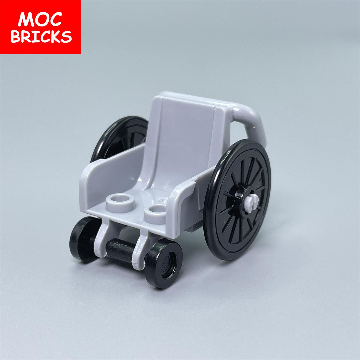 

non-toxic 10sets MOC Bricks Wheelchair Wheelbarrow 24312 Figure Accessories Educational Building Blocks Toys Kids Gifts