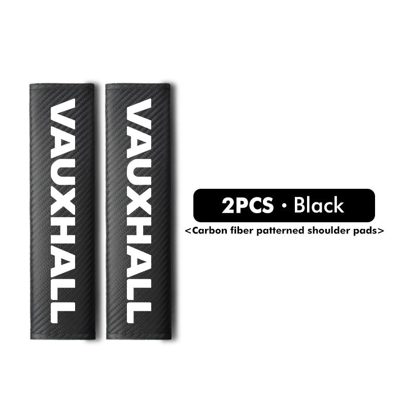 For Vauxhall Car Logo Seatbelt Shoulder Protector Cover Carbon Fiber Safety Belt Accessories VXR8 Insignia Vivaro Zafira Combo