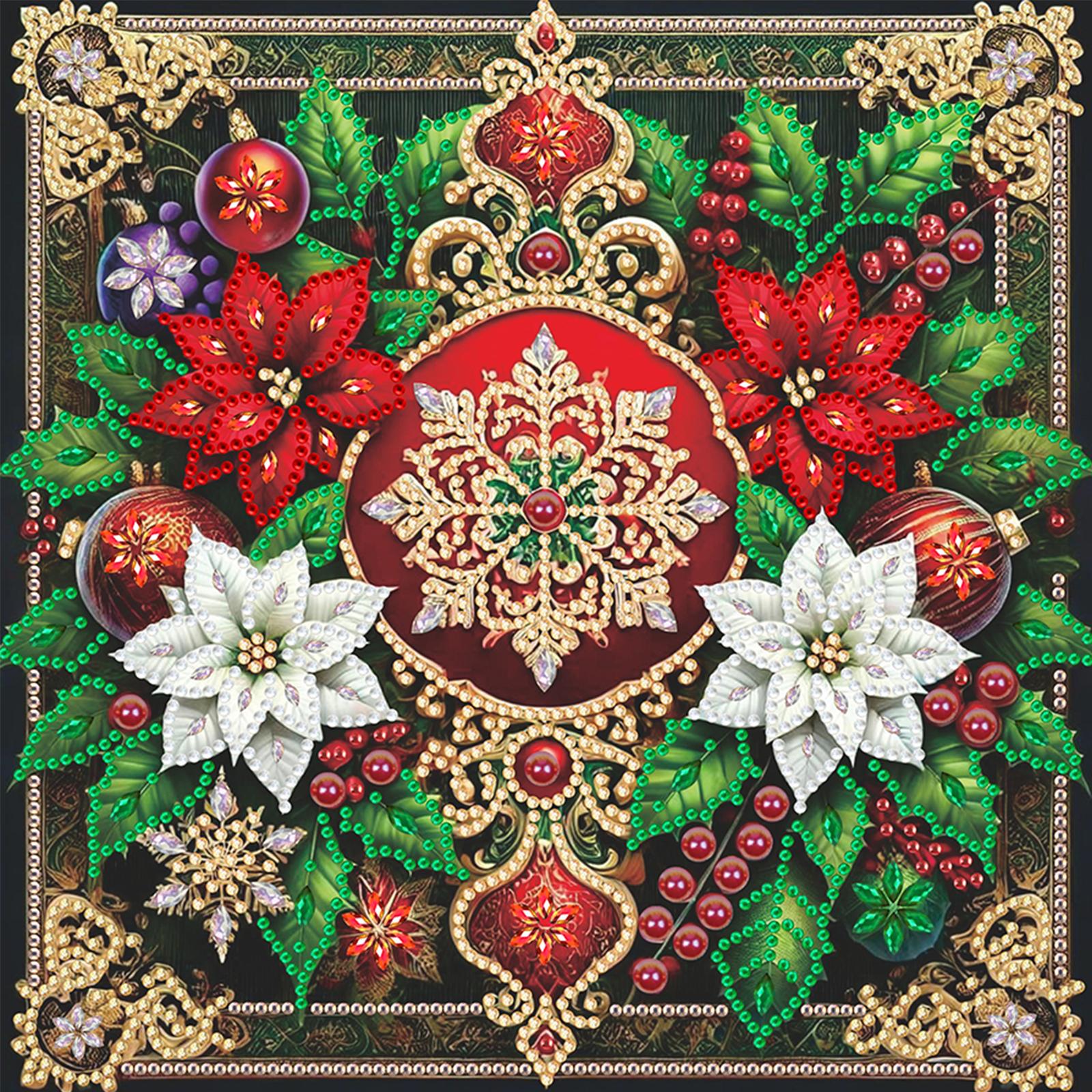 

Christmas Special Shaped 5D DIY Partial Drill Diamonds Paintings Gem Art for Adults Home Decor Crystal Diamond Art 11.81x11.81in