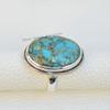 Blue Copper Turquoise Ring, 925 Sterling Silver Handmade Ring, Oval Gemstone Ring, December Birthstone, Promise Ring
