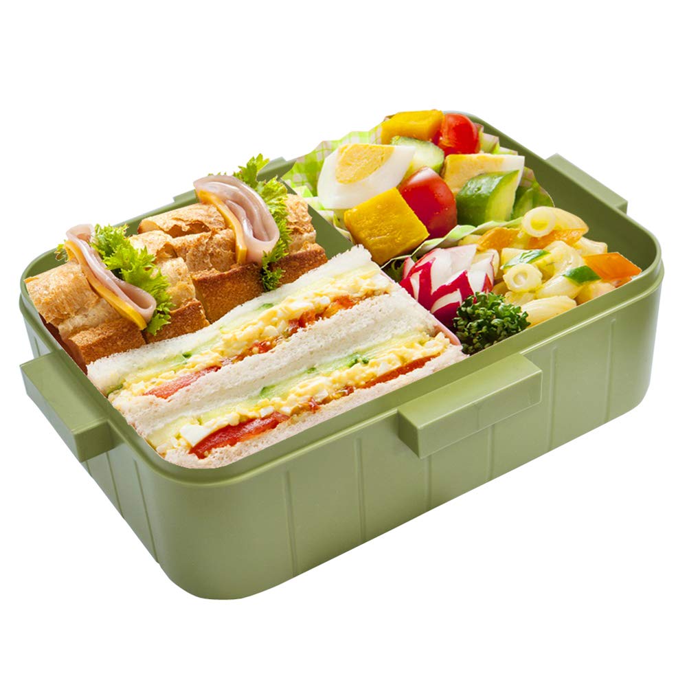 Skater Ag+ Silver Ion 4-Point Lock Lunch Box 650ml Retro French Green YZFL7AG