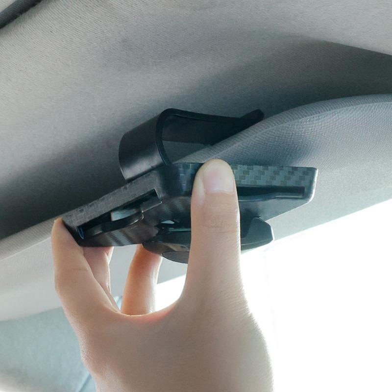 Ochelari de mașină Clips moi Parasolar Cutie ochelari de soare Clip universal pentru ochelari de soare Suport bilet card Fixare Husă stilou Accesorii ochelari