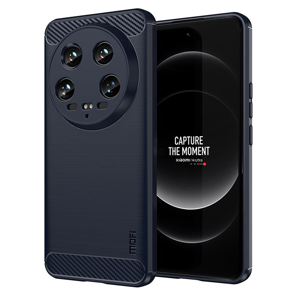 MOFI JK TPU Series-1 For Xiaomi 14 Ultra TPU Case Protective Phone Cover Carbon Fiber Texture