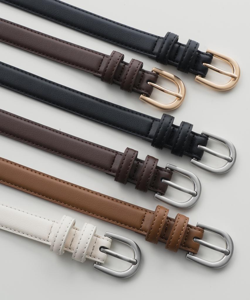 Nuateuseutyudio Basic Slim Round Leather Belt_6Color