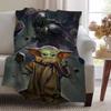 Blanket W-WARS-ES Throw Yoda S-STARS-ES Super Cosy Plush Living Room Sofa Couch Childish Birthday Gifts
