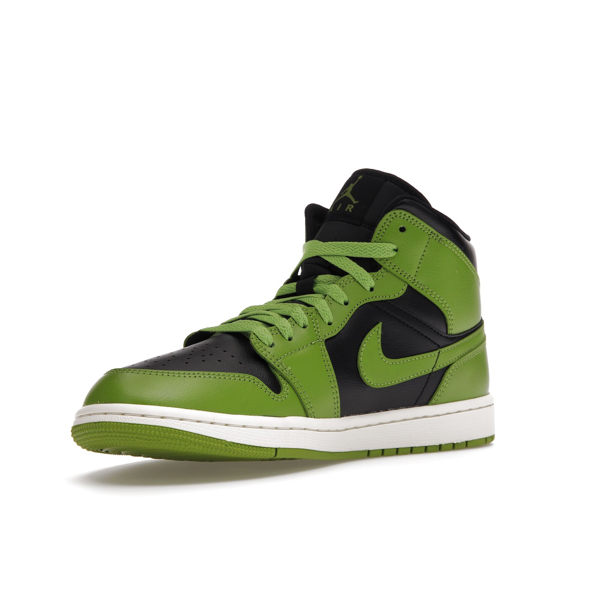 Air Jordan 1 Mid Altitude Green Женские кроссовки Black Sail Altitude-Green-Heather — фото 4