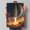 Start Rakiety Kosmicznej Metalowy Plakat Spersonalizowana Sztuka Ścienna Retro Vintage Blaszane Znaki do Wystroju Domu Dekoracja Salonu W Domu