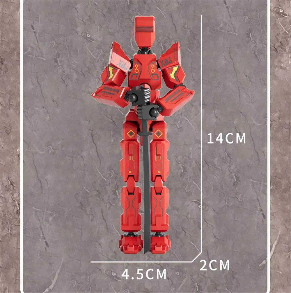 Mecha Titan 13 Actionfiguren T13 Figur Mehrfach beweglich Lucky 13 Actionfigur Dummy Computer Desktop Dekoration