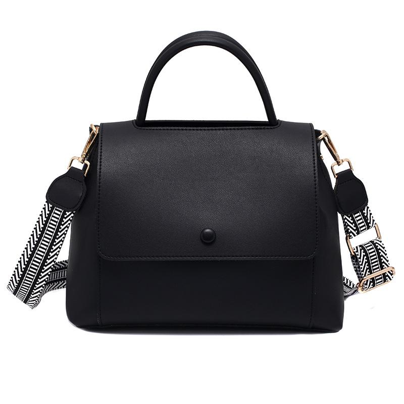 Versatile women's bag 2025 new leather texture simple handbag foreign retro large capacity shoulder messenger bag