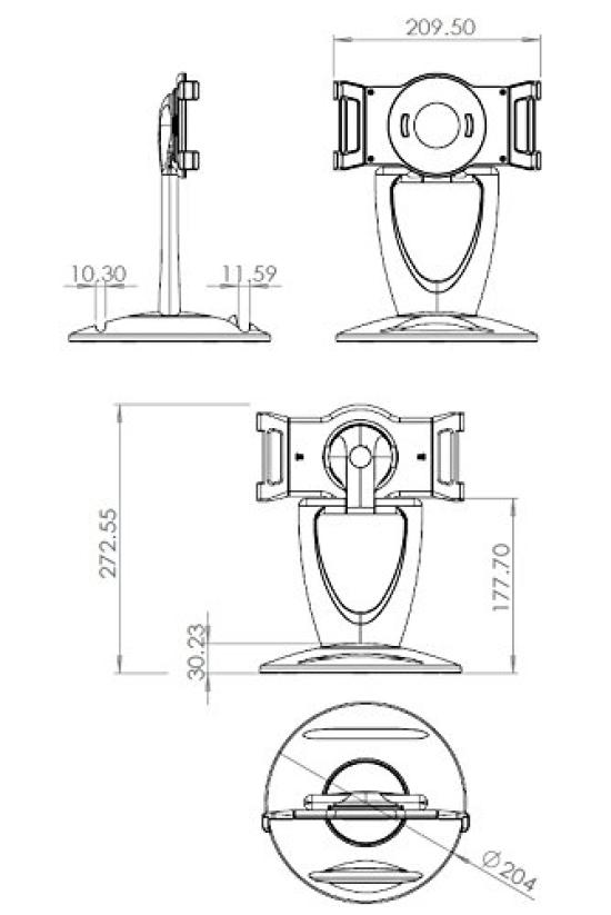 Tablet PC Stand for inch tablets iPad Pro US-5025W (White) 7-13 (iPad mini, 12.9)