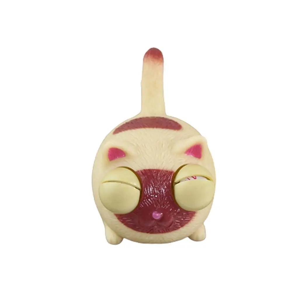 Fidget Squeeze Burst Eye Cat Animal Vent Toy Angry Cat Cat Vent Ball Squeezing Sensory Toys Soft Squeeze Toy Burst Eye Cat Toy