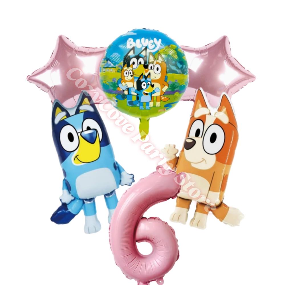 Pink Bluey Birthday Party Decoration Set Bingo Puppy Cup Plate Napkins Balloons For Kids Favors Gifts Photo Booth Baby Shower