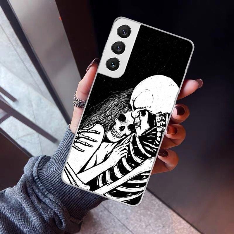 Lover Demon Skull Death Phone Case For Samsung Galaxy S26 S25 Edge S24 S23 Ultra S22 Plus S21 S20 FE Soft TPU Back Cover Funda G