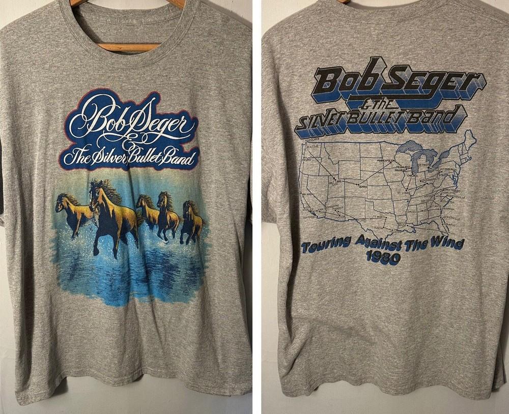 2 sides Touring Against The Wind Bob Seger Shirt Sport Gray Unisex S-5XL LI535 Unisex T-Shirt XXL
