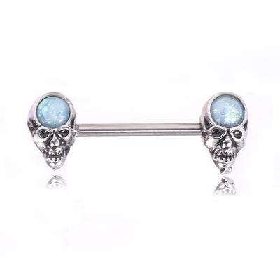 Newly Tasted Fresh Skull Breast Ring Nipples Punctured Sexy Ladies Milk Nails