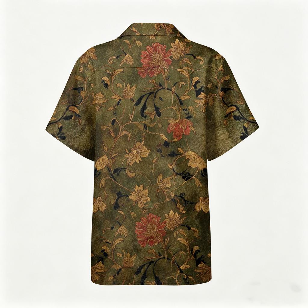 Men's Casual Short Sleeve Shirt Linen Cotton Blend Turn Down Collar Lightweight Breathable Summer Spring Top
