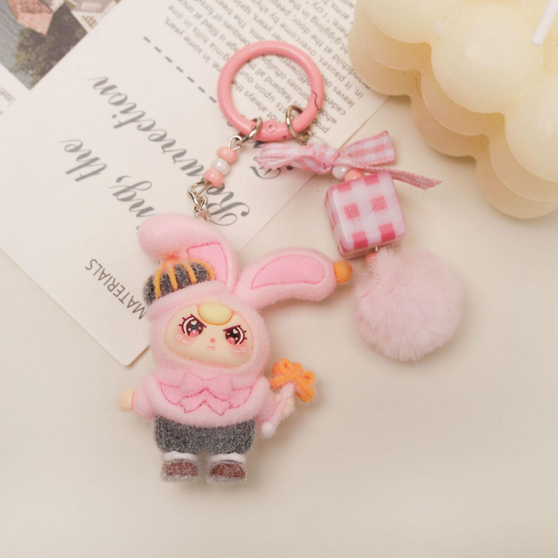 Keychain Jewelry Accessories Cartoon Cute Grain Bag Pendant Small Pendant