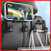 2pcs  Car Seat Headrest Hook New Hanger Storage Organizer Universal for Handbag Purse Coat Fit Universal Vehicle Car Black