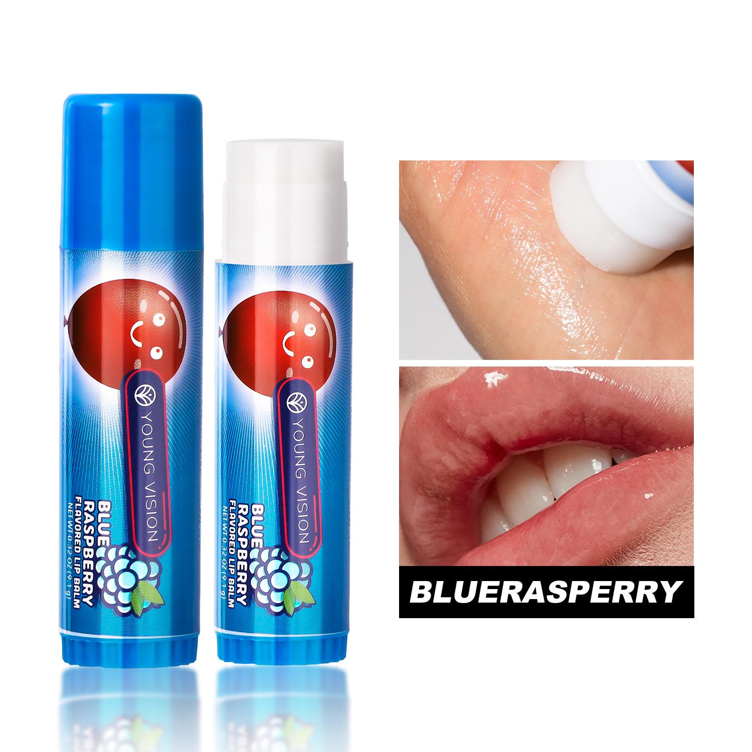

YOUNG VISION Blueberry Flavor Lip Balm, Deep Hydration & Moisturizing, Daily Lip Care for Healthy Lips синий