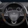 Car Suede Carbon fiber Leather Steering Wheel Cover For Mitsubishi Outlander Pajero Asx Lancer EX Evolution L200 Triton RALLIART MK3