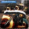 3PCS Rider On Fire Bedding Set,Including 1pc Duvet Cover And 2pcs Pillowcases Perfect for Bedroom, Dormitory, Fan Christmas gift