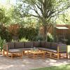 VidaXL 9-Piece Garden Sofa Set with Cushions In Acacia Wood and Rattan 3278907