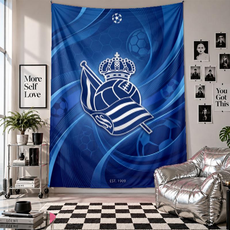 Real Sociedad FC Wall Tapestry Home Decor Wall Hanging Cloth for Bedroom Living Room Background