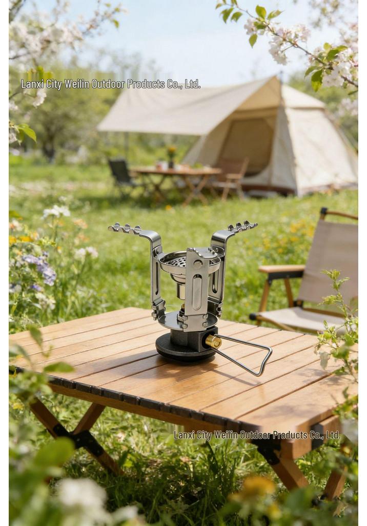 Portable Pocket Gas Stove: Integrated Mini Burner for Outdoor Picnics and Camping
